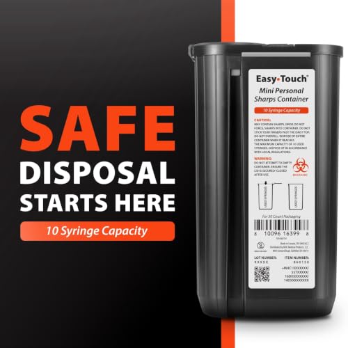 Easy Touch Personal Sharps Container 10 syringe capacity