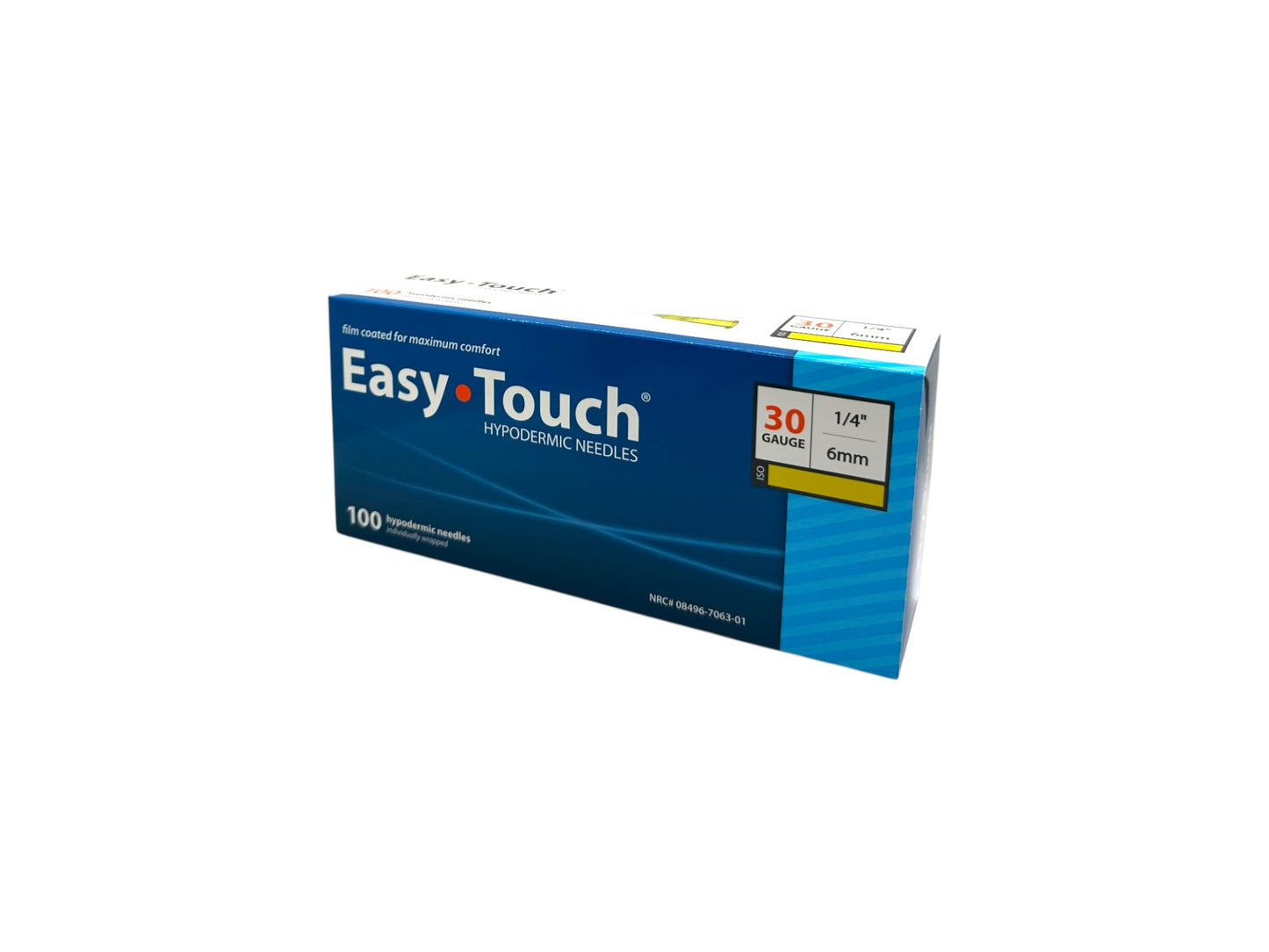 Easy Touch Hypodermic Needles, 30G 1/4" 6mm, 803004, Box of 100