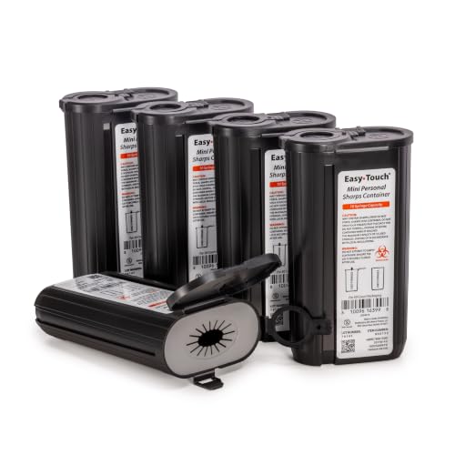 Easy Touch Personal Sharps Containers, Pack of 5
