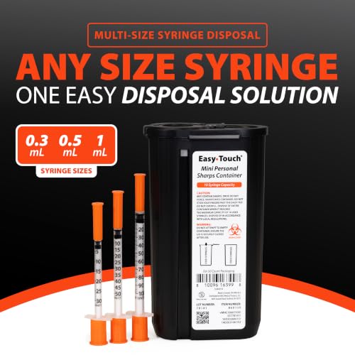 Easy Touch Personal Sharps Container for any size syringe