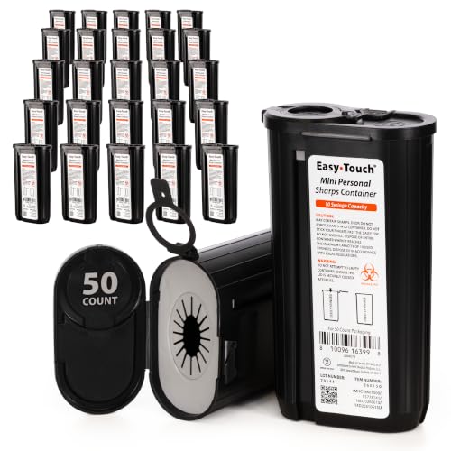 Easy Touch Personal Sharps Containers, Pack of 50