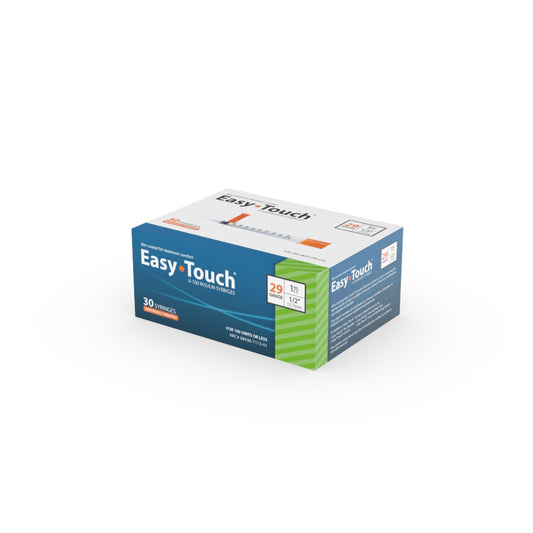 EasyTouch 29G 1cc 1/2" (12.7mm) Individually Wrapped Syringe (30 Pack)